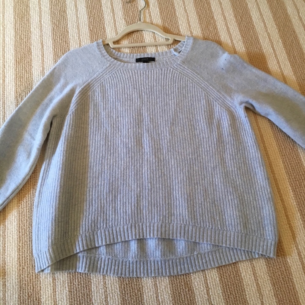 J. Crew Wool sweater with riding patches on elbows